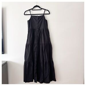 Sea New York Button Front Maxi Dress Black size 4